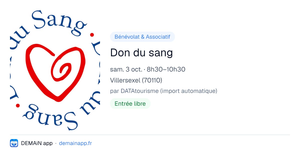 Don du sang — Villersexel