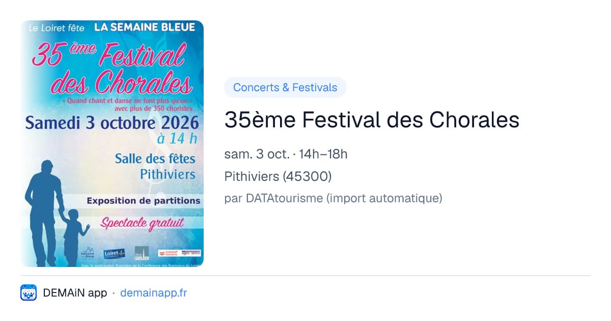 35ème Festival des Chorales — Pithiviers