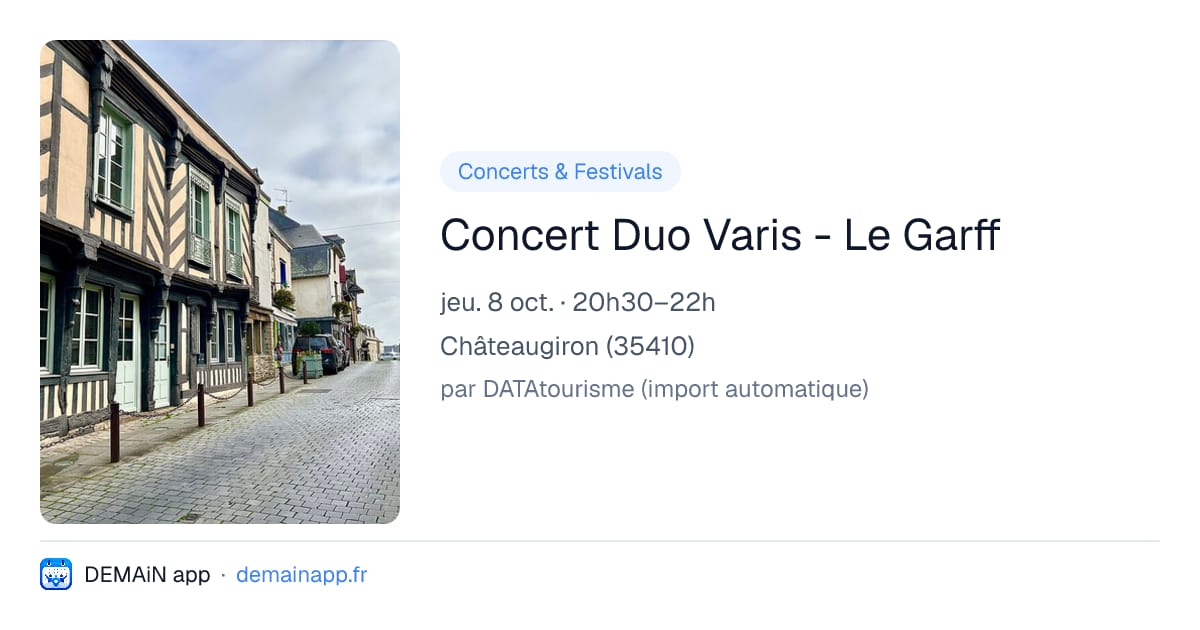 Concert Duo Varis - Le Garff — Châteaugiron