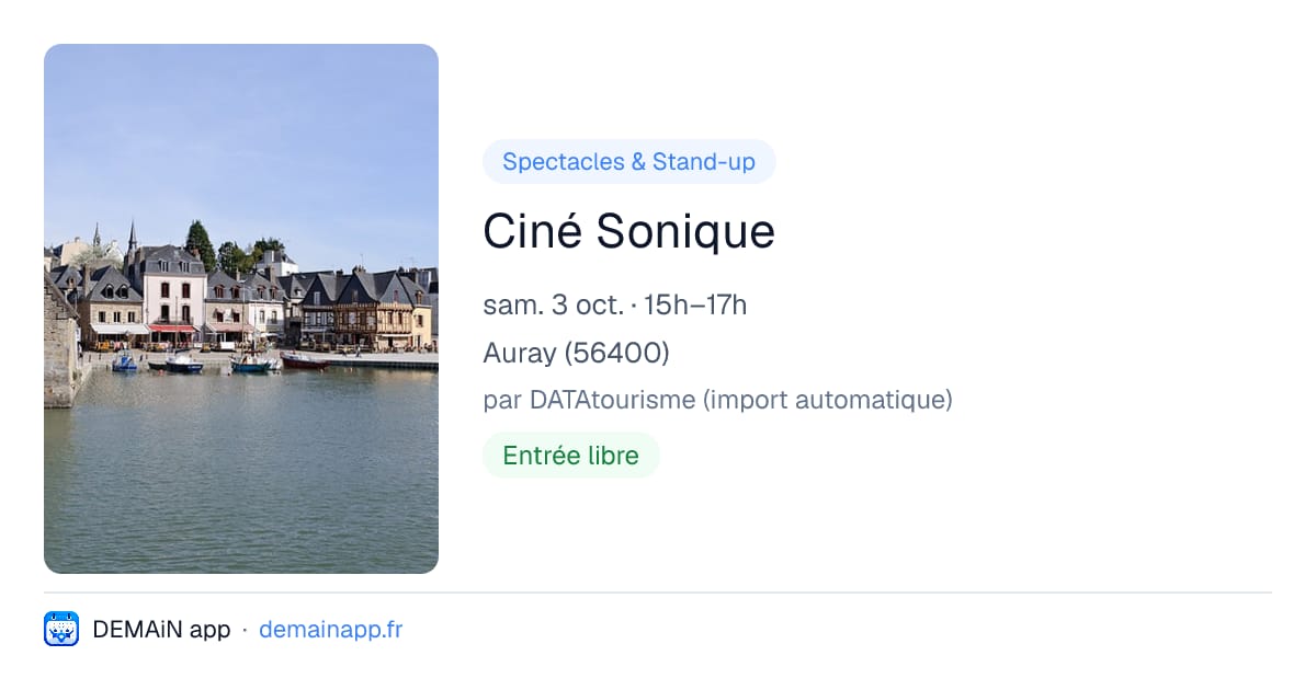 Ciné Sonique — Auray