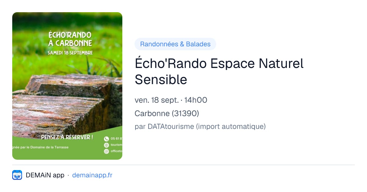 Écho'Rando Espace Naturel Sensible — Carbonne