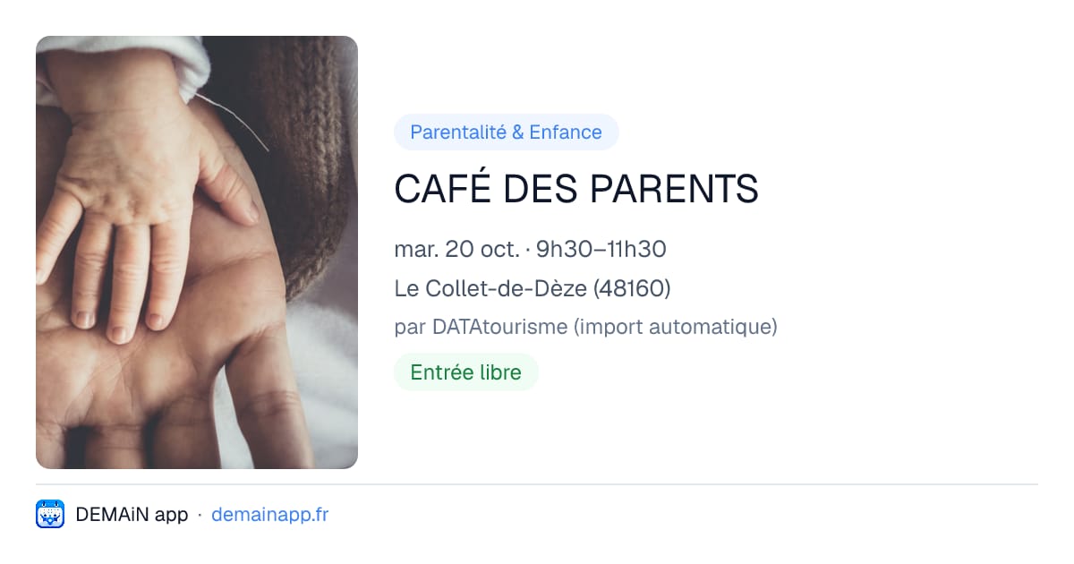 CAFÉ DES PARENTS — Le Collet-de-Dèze