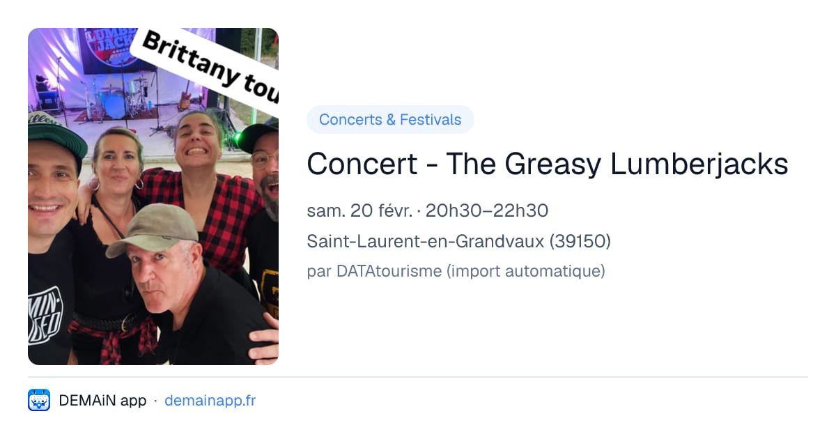 Concert - The Greasy Lumberjacks — Saint-Laurent-en-Grandvaux