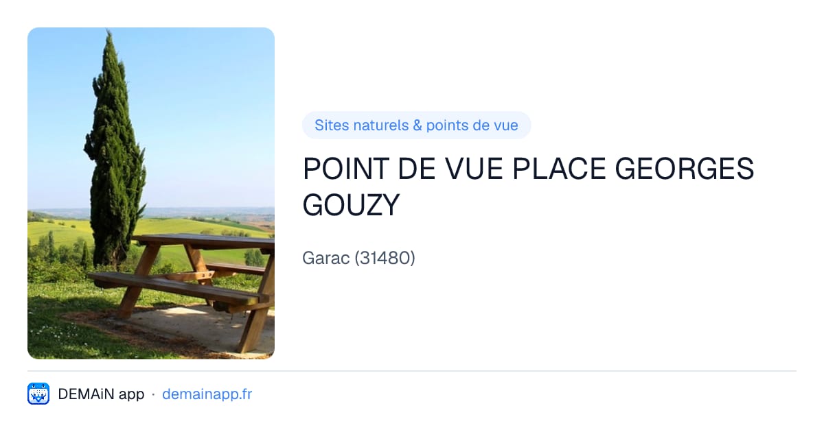 POINT DE VUE PLACE GEORGES GOUZY — Garac
