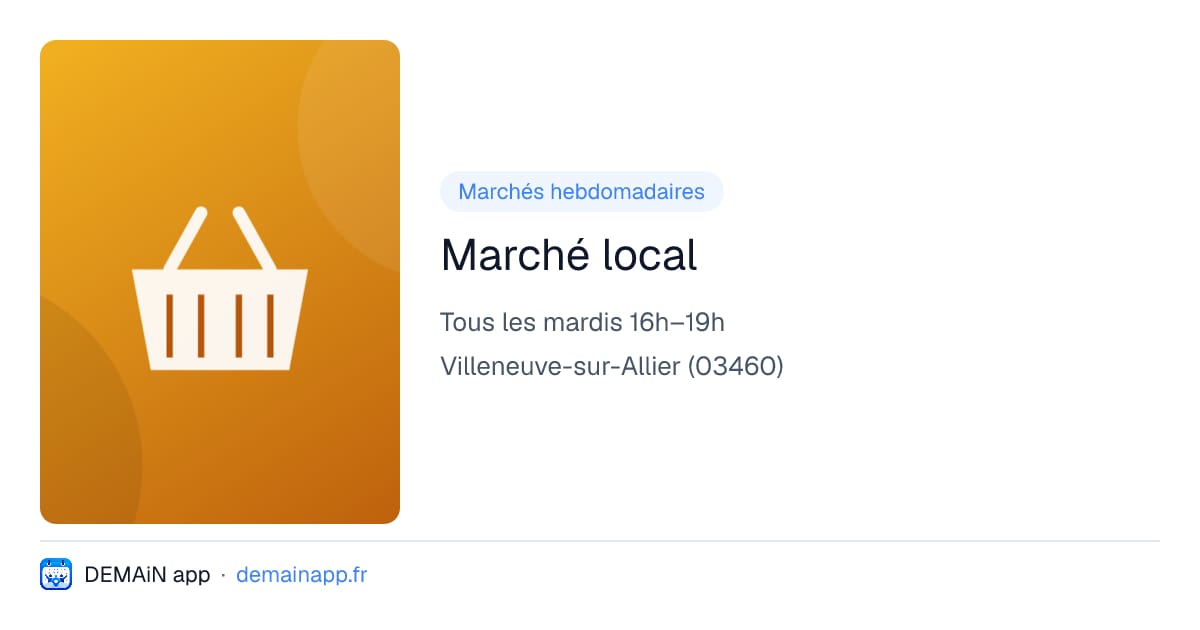 Marché local — Villeneuve-sur-Allier