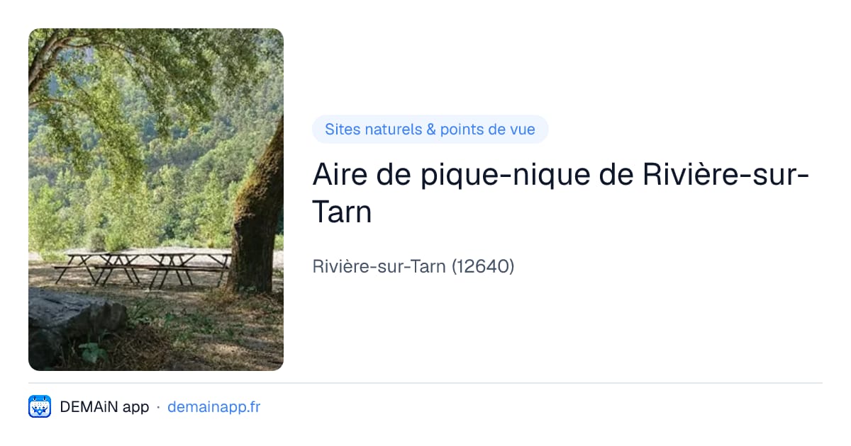 Aire de pique-nique de Rivière-sur-Tarn — Rivière-sur-Tarn