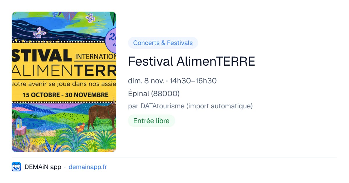 Festival AlimenTERRE — Épinal