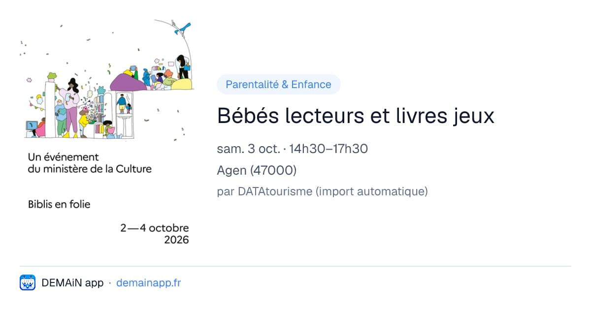 Bébés lecteurs et livres jeux — Agen