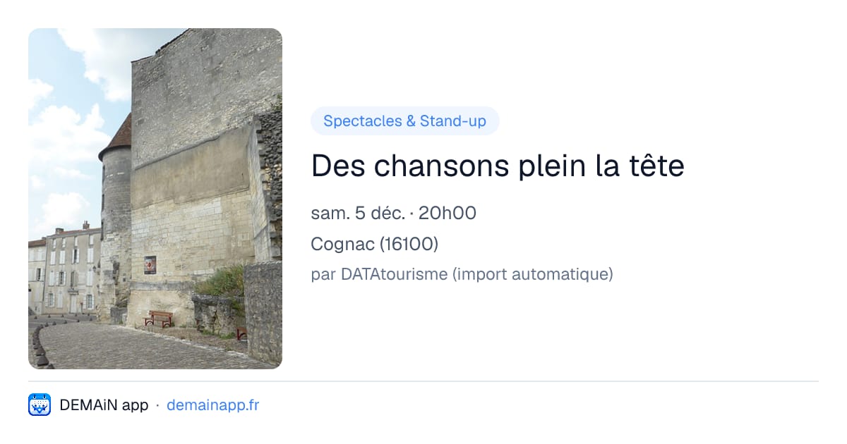 Des chansons plein la tête — Cognac