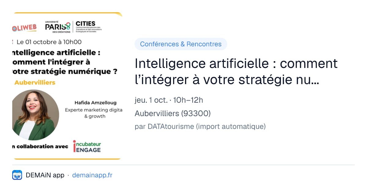 Intelligence artificielle : comment l’intégrer à votre stratégie numérique ? — Aubervilliers