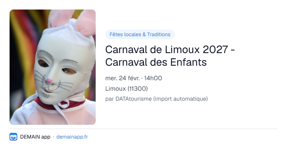 Carnaval de Limoux 2027 - Carnaval des Enfants — Limoux