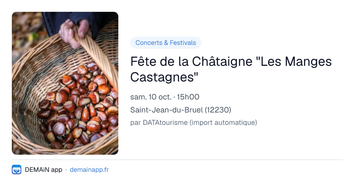 Fête de la Châtaigne "Les Manges Castagnes" — Saint-Jean-du-Bruel