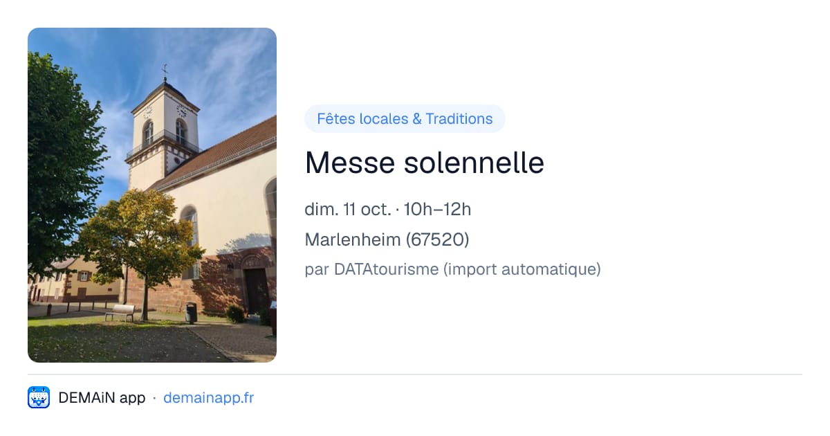 Messe solennelle — Marlenheim