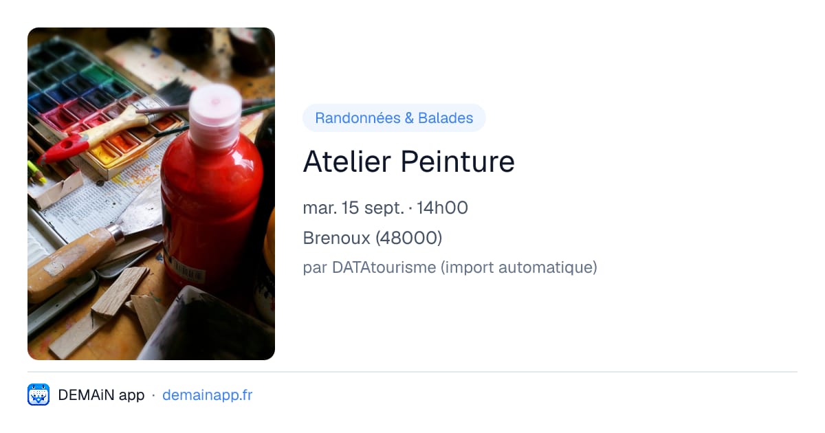 Atelier Peinture — Brenoux