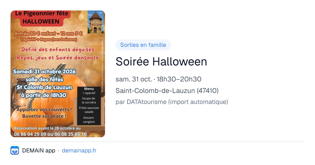 Soirée Halloween — Saint-Colomb-de-Lauzun