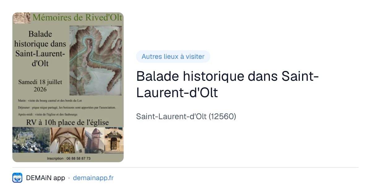 Balade historique dans Saint-Laurent-d'Olt — Saint-Laurent-d'Olt