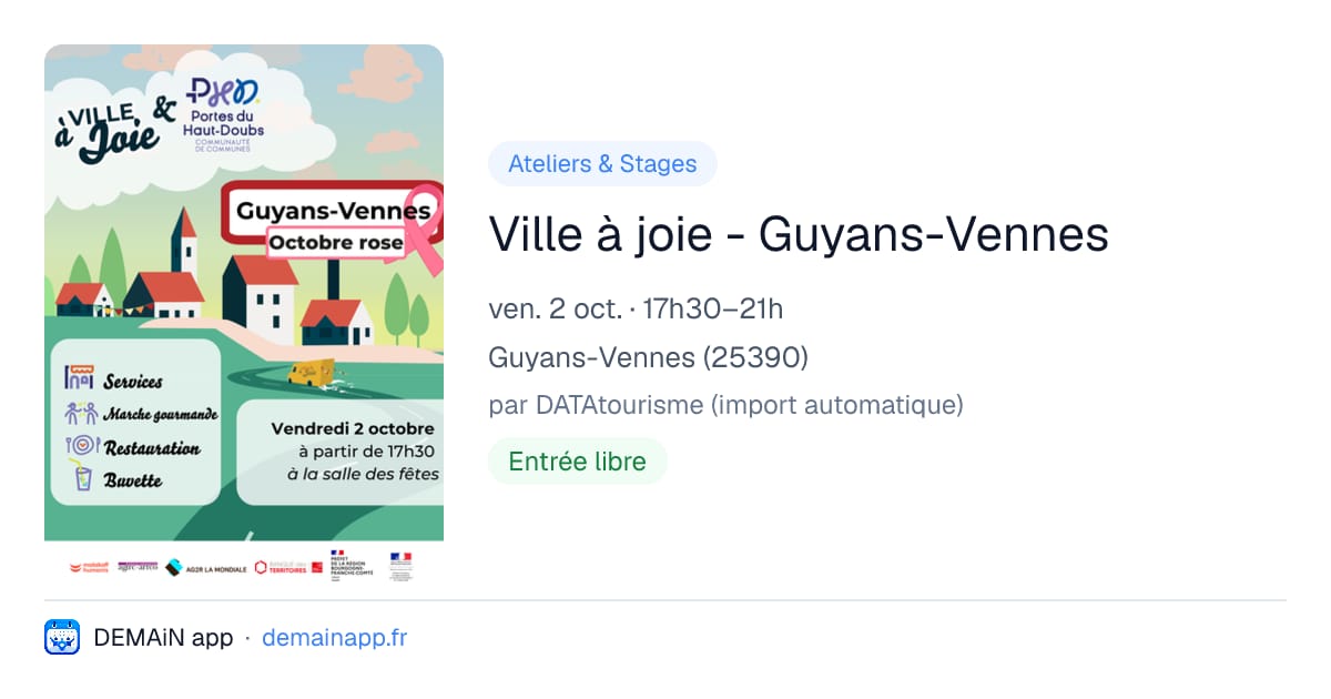 Ville à joie - Guyans-Vennes — Guyans-Vennes