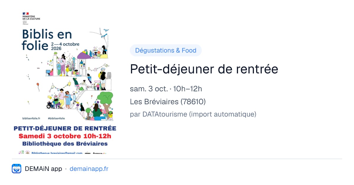 Petit-déjeuner de rentrée — Les Bréviaires