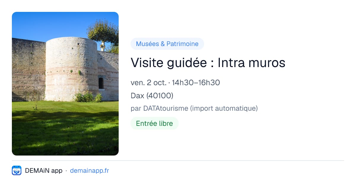 Visite guidée : Intra muros — Dax