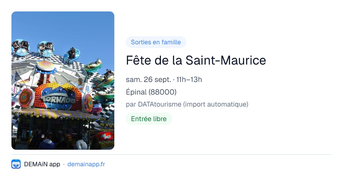 Fête de la Saint-Maurice — Épinal