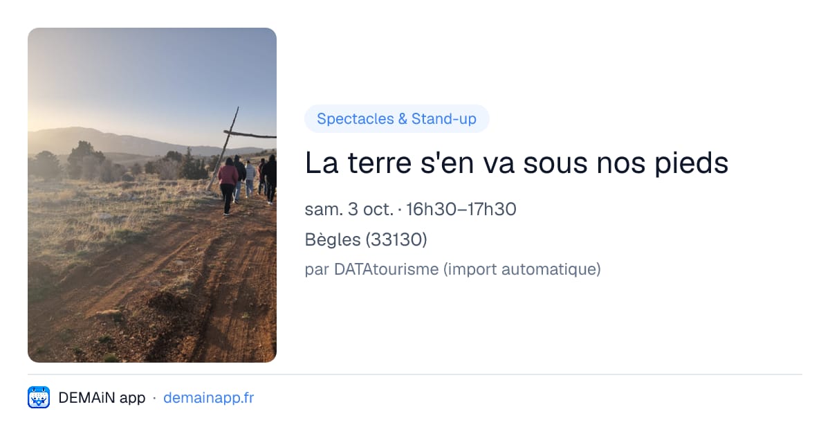 La terre s'en va sous nos pieds — Bègles