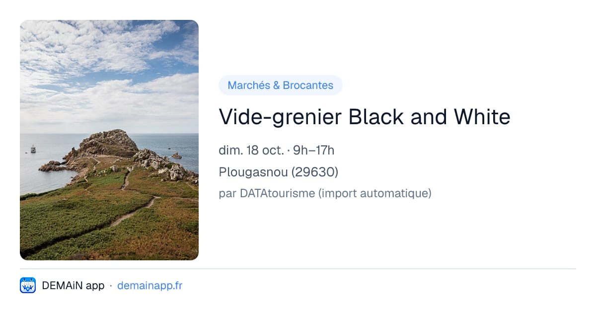 Vide-grenier Black and White — Plougasnou