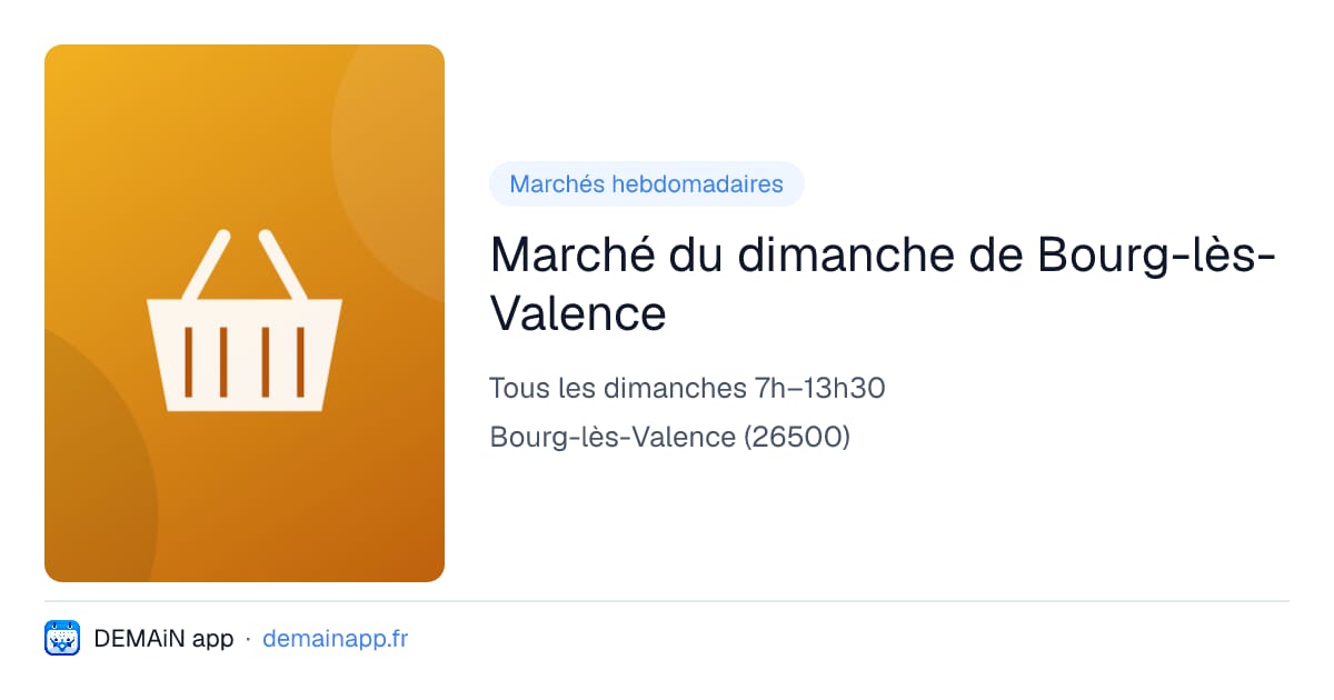 Marché du dimanche de Bourg-lès-Valence — Bourg-lès-Valence