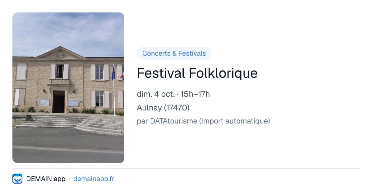 Festival Folklorique — Aulnay