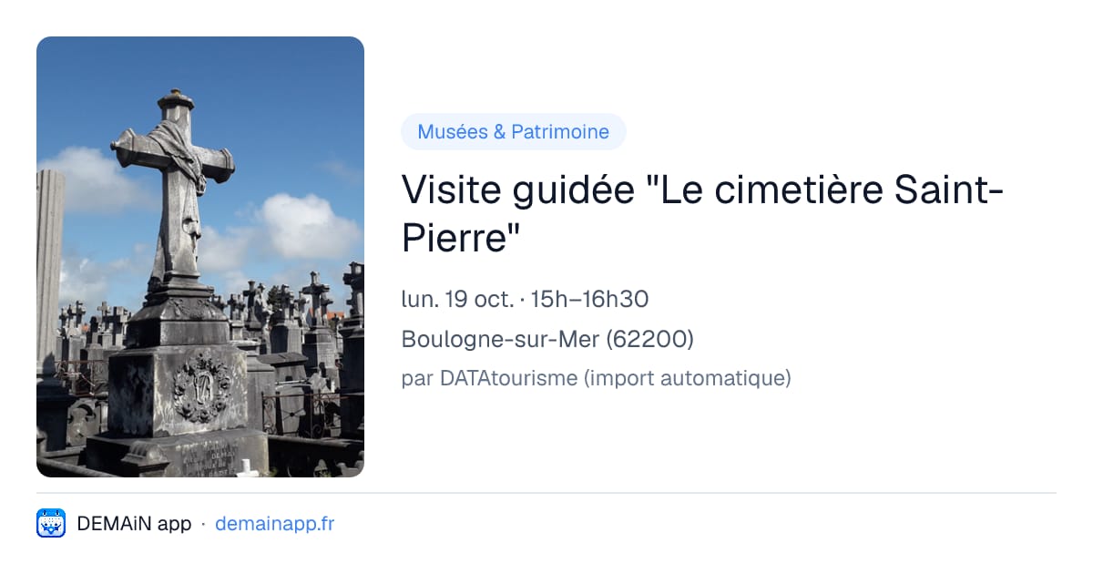 Visite guidée "Le cimetière Saint-Pierre" — Boulogne-sur-Mer