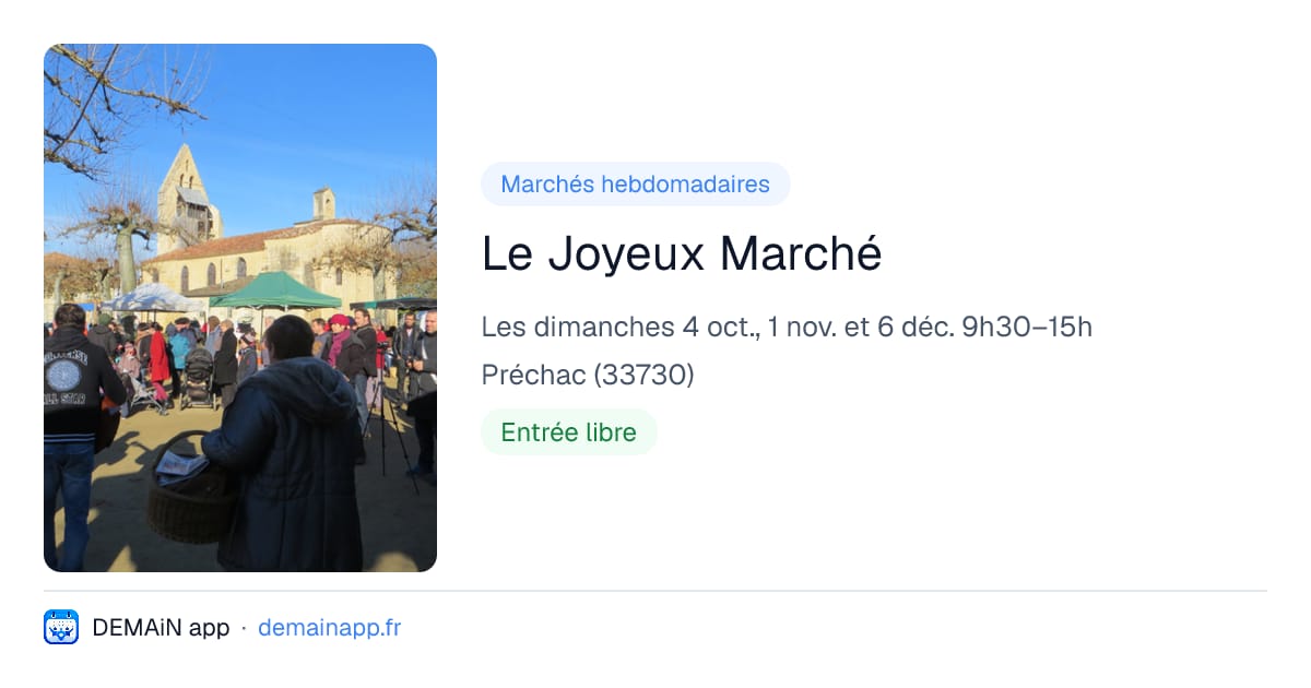 Le Joyeux Marché — Préchac