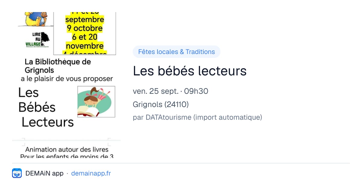Les bébés lecteurs — Grignols