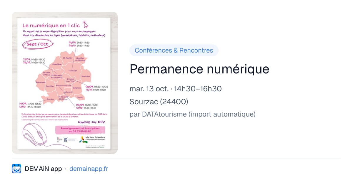 Permanence numérique — Sourzac