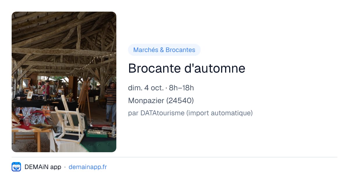 Brocante d'automne — Monpazier
