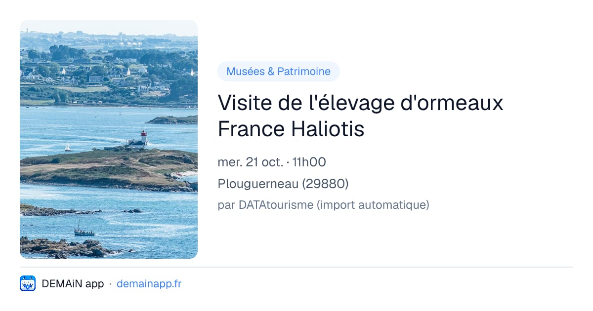 Visite de l'élevage d'ormeaux France Haliotis — Plouguerneau