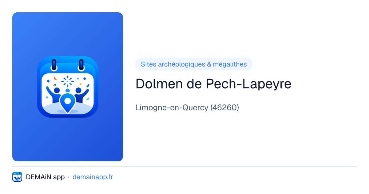 Dolmen de Pech-Lapeyre — Limogne-en-Quercy