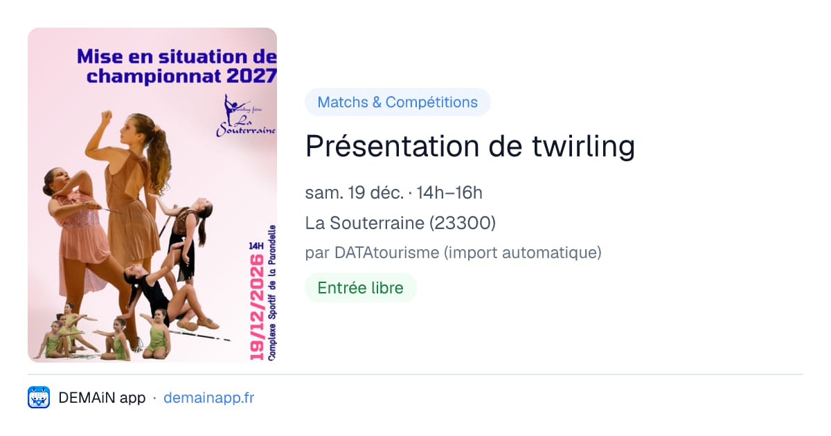 Présentation de twirling — La Souterraine