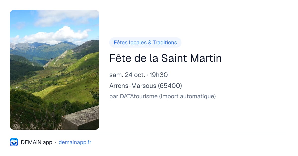 Fête de la Saint Martin — Arrens-Marsous