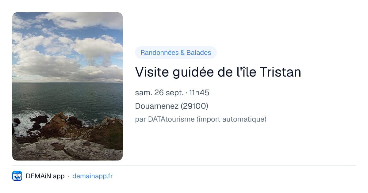 Visite guidée de l'île Tristan — Douarnenez