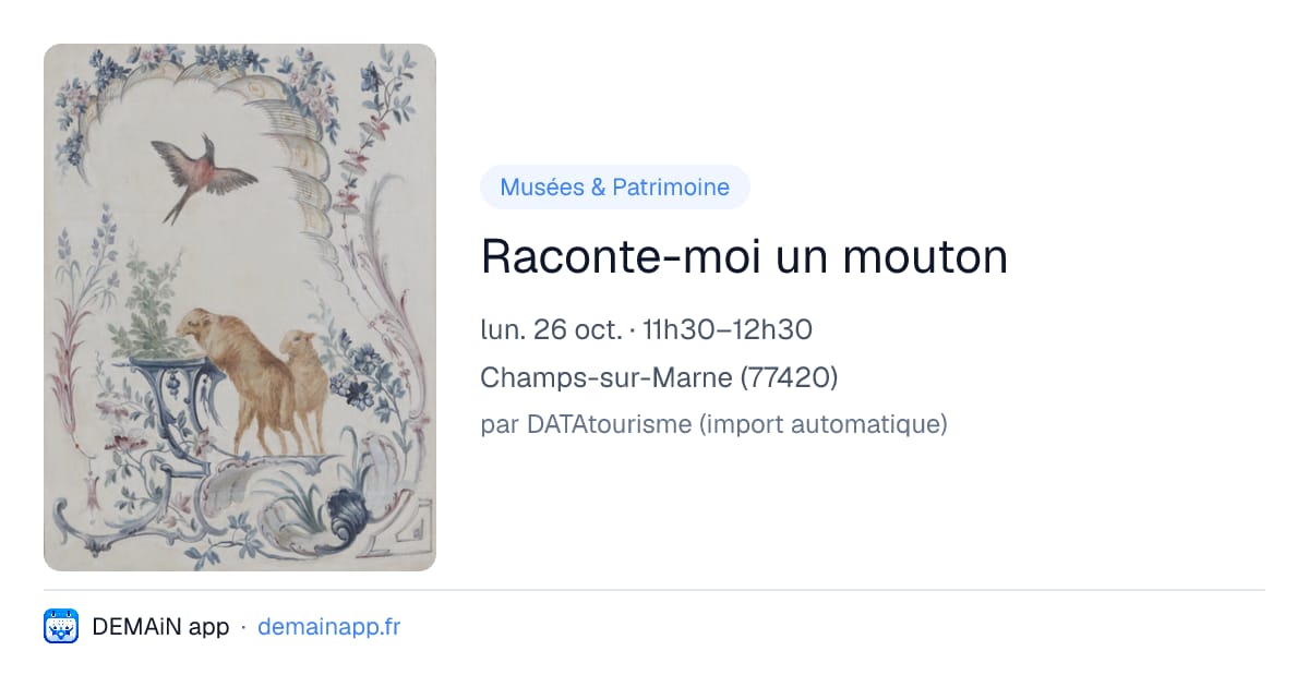 Raconte-moi un mouton — Champs-sur-Marne