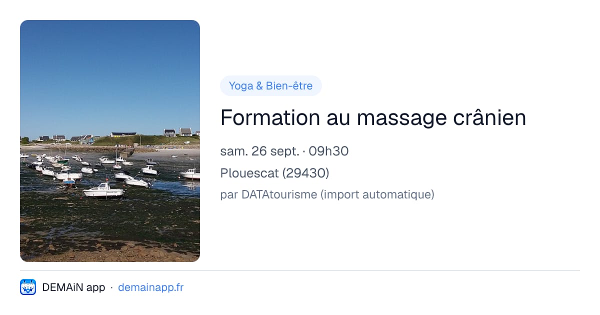 Formation au massage crânien — Plouescat