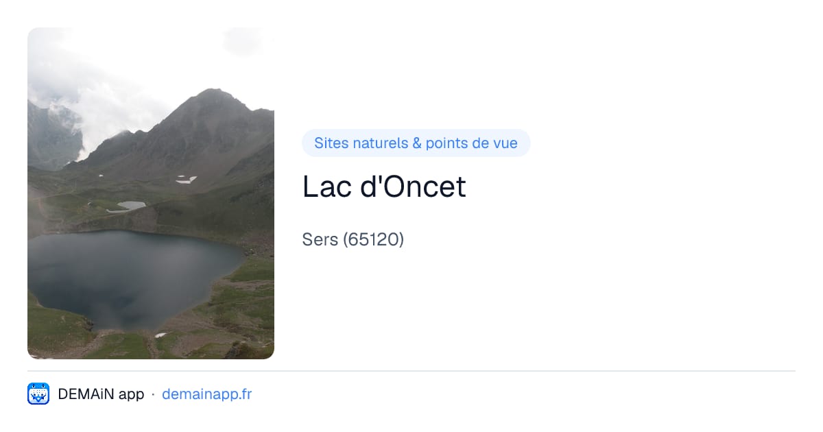 Lac d'Oncet — Sers