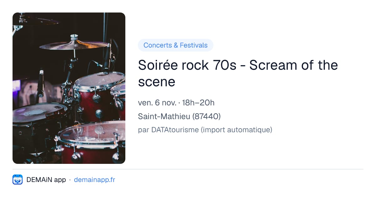 Soirée rock 70s - Scream of the scene — Saint-Mathieu