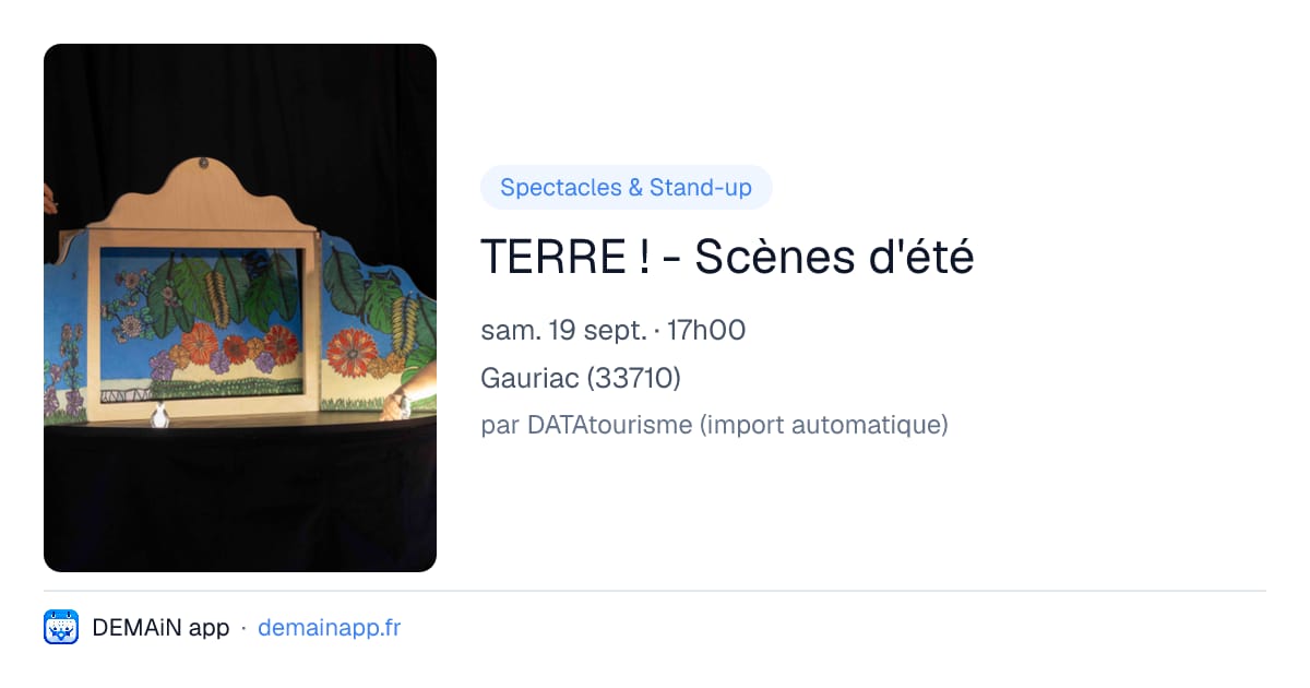 TERRE ! - Scènes d'été — Gauriac