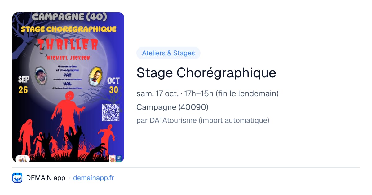 Stage Chorégraphique — Campagne