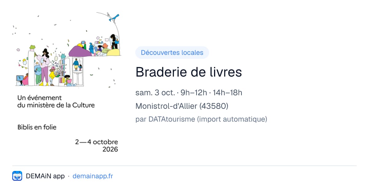 Braderie de livres — Monistrol-d'Allier