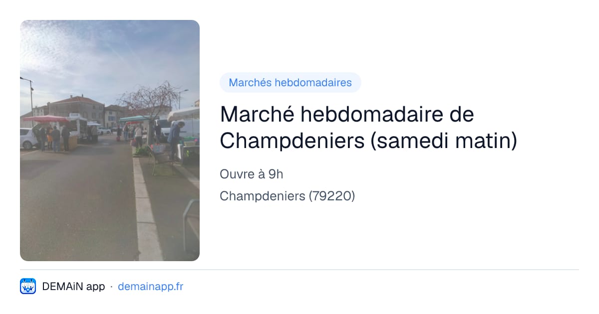 Marché hebdomadaire de Champdeniers (samedi matin) — Champdeniers