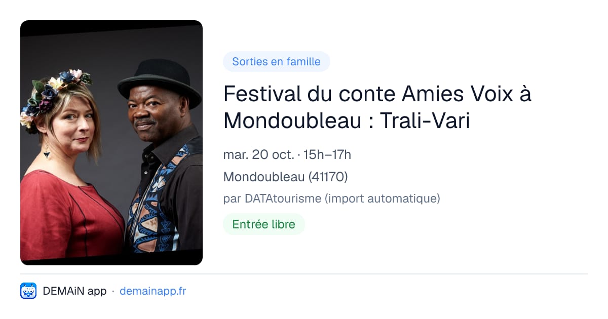 Festival du conte Amies Voix à Mondoubleau : Trali-Vari — Mondoubleau