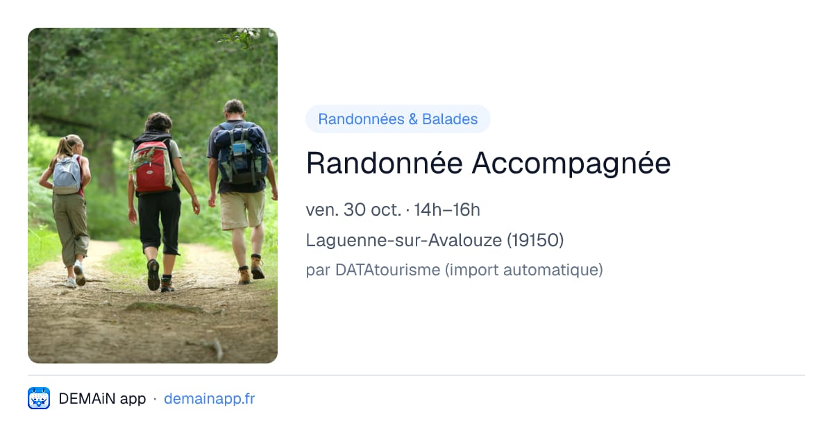 Randonnée Accompagnée — Laguenne-sur-Avalouze