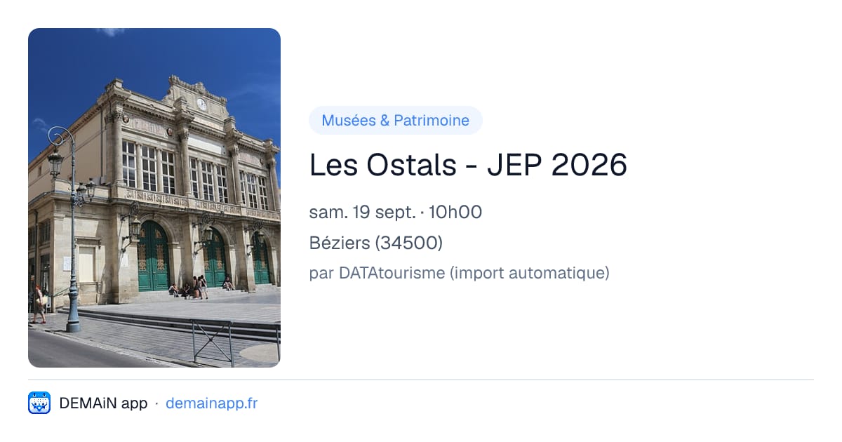 Les Ostals - JEP 2026 — Béziers