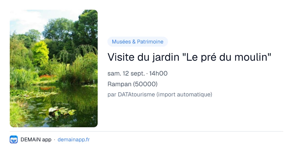 Visite du jardin "Le pré du moulin" — Rampan